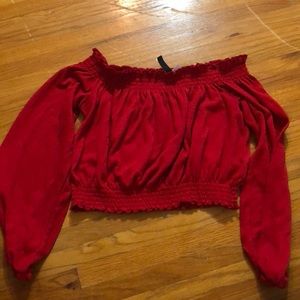 Red crop top